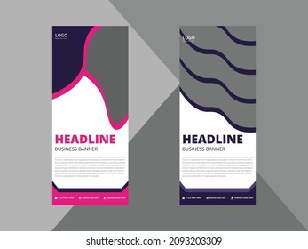 plantilla de diseño de banners de creación de agencia. diseño moderno de panfletos de negocios. carátula, pancarta de enrollamiento, afiche, lista para imprimir