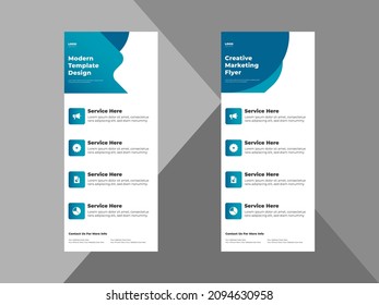 creative agency roll up banner design template. modern business poster leaflet design. cover, roll up banner, poster, print-ready