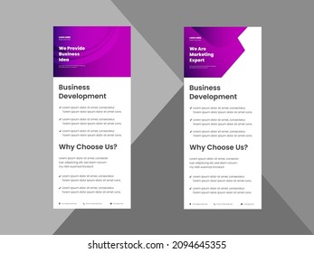 creative agency roll up banner design template. modern business poster leaflet design. cover, roll up banner, poster, print-ready