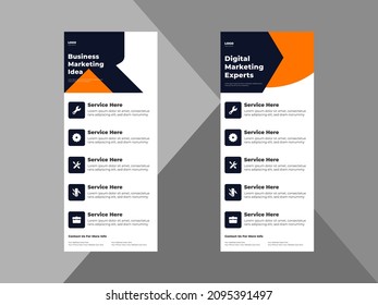 creative agency roll up banner design template. modern business poster leaflet design. cover, roll up banner, poster, print-ready