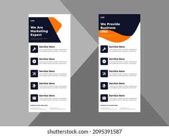 creative agency roll up banner design template. modern business poster leaflet design. cover, roll up banner, poster, print-ready