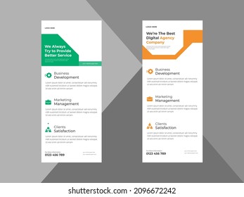 creative agency roll up banner design template. modern business poster leaflet design. cover, roll up banner, poster, print-ready