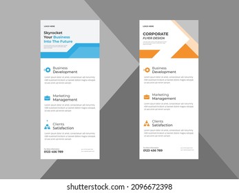 creative agency roll up banner design template. modern business poster leaflet design. cover, roll up banner, poster, print-ready