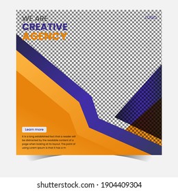 Creative Agency social media post template. 