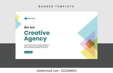 Creative Agency Web Banner Design Template.
