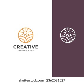 Creative agriculture logo Vector and Template, Farm logo, Farm house logo.