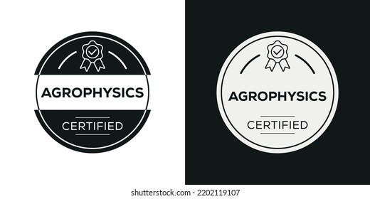 Creative (Agrophysics) Certified badge, vector illustration.