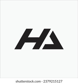 Creative AH or HA initial flat monogram elegant monogram modern brand unique logo design