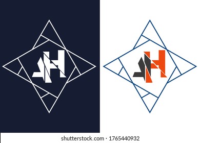 
creative AH and HA letter logo design vector concept