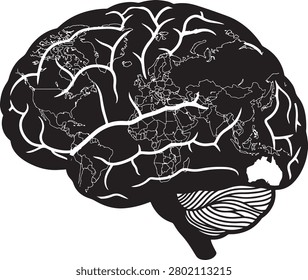 Creative AI brain illustration featuring a global world map, neural network pathways, and futuristic digital intelligence concept. Minimal black and white vector design with clean outlines, modern technology elements, and innovative data connection style. Perfect for artificial intelligence projects, cybersecurity graphics, business presentations, science visuals, and futuristic technology designs.

#AI #ArtificialIntelligence #NeuralNetwork #Technology #MachineLearning #DigitalInnovation #FutureTech #GlobalNetwork #DataScience #CyberTechnology #SmartTechnology #VectorArt #DigitalBrain #Innovation #StockIllustration