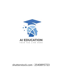 Design de logotipo educacional criativo da IA 