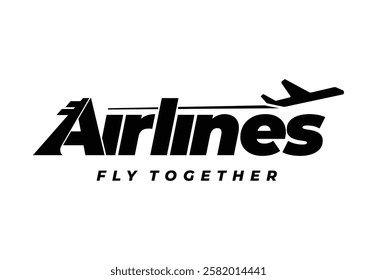 Creative airlines logo vector design