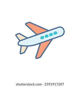 Creative airplane icon designed for air travel.