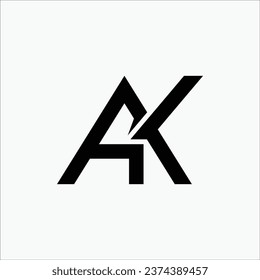Creative AK oder KA erstmalig minimales monogramm modernes Logo-Design
