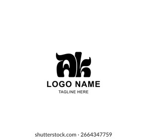 Creative AK logo design, Letter AK logo design vector template