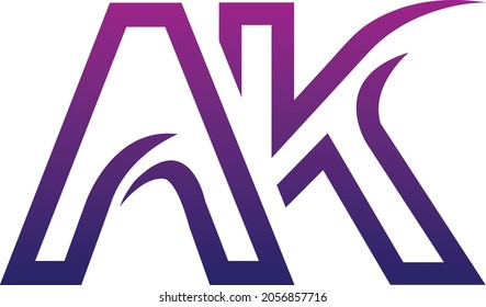 Diseño de iconos del logotipo de Creative AK