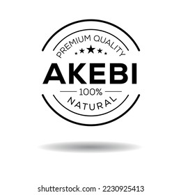 Creative (Akebi), Akebi label, vector illustration.