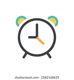 Creative Alarm Clock Graphic Icon