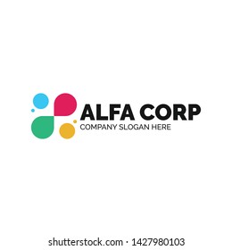 Creative Alfa Corp Design logo Full Colour