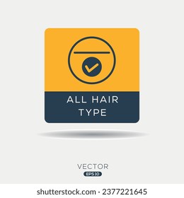 Creative (All hair Type) Icon ,Vector sign.