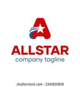 Creative All Star Logo Design Idea