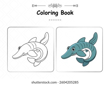 Creative Alligator Gar Coloring Animal Design