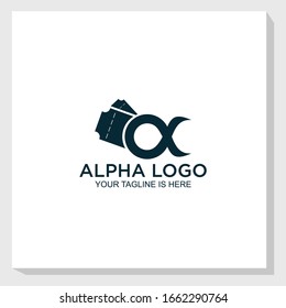 creative alpha logo template design vector, abstract logo vector