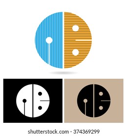 Creative alphabet A and B letter logo.AB company group linked letter logo.Vector illustration