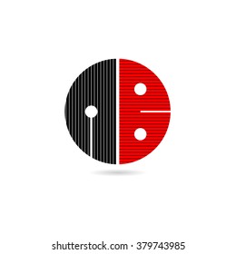 Creative alphabet A and B letter logo.AB company group linked letter logo.Vector illustration