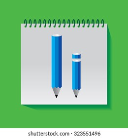 creative I alphabet created with pencil vector illustration 