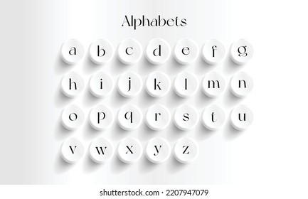 Creative alphabet font template design