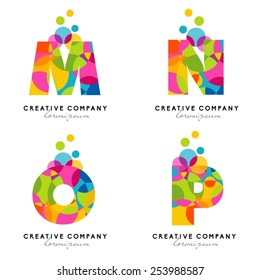 Creative Alphabet Letters Logo. Vector Letters. Colorful alphabet letters.