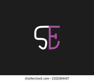 Creative Alphabet SE letter icon logo  