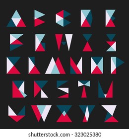 Creative alphabet of triangles