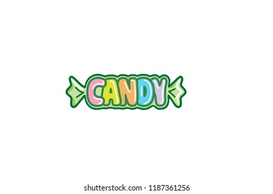 Creative Alphabets Text Colorful Candy Logo Symbol Vector Illustration