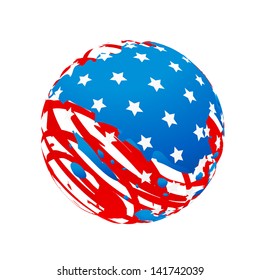 creative american flag design illustration