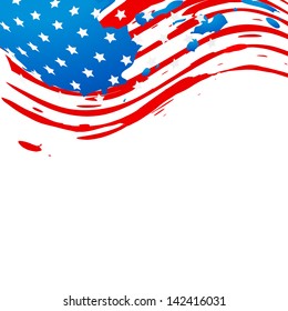 ilustración de diseño de bandera de estados unidos creativos