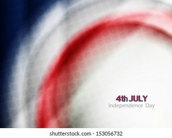 creative american flag theme background with waves and halftone for independence day. vector illustration