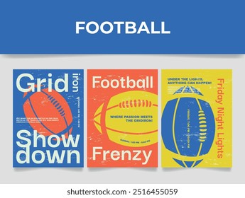 Creative American football banners that highlight themes such as competition and excitement, and convey the energy and passion of fans and players