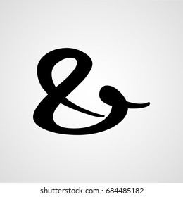 Creative ampersand vector icon