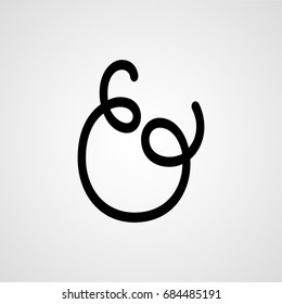 Creative ampersand vector icon