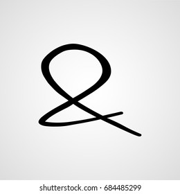 Creative ampersand vector icon