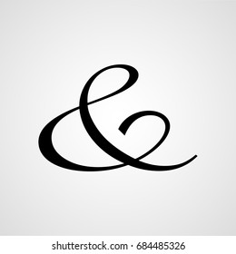 Creative ampersand vector icon