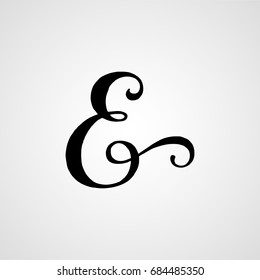 Creative ampersand vector icon