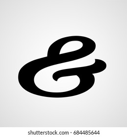 Creative ampersand vector icon