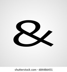 Creative ampersand vector icon