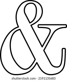 Creative ampersand vector icon on white background..eps
