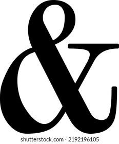 Creative ampersand vector icon on white background..eps
