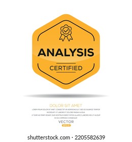 Creative (Analysis) Certified badge, vector illustration.