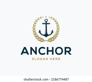 Creative Anchor Logo. Vorlage für das Royal Anchor Logo